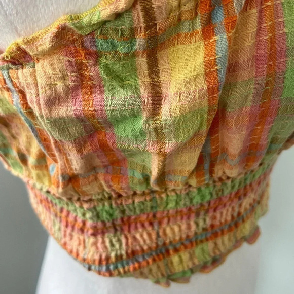 Urban Outfitters Billabong Sz S Rainbow Sherbet Paid Set Me Up Cami Crop Beach - Picture 6 of 16